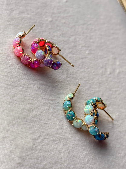 Design Your Own Opal Hoops - Layer It Jewelry