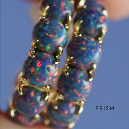 Colorful Lab Opal Hoop Earrings | Available in 40+ Colors