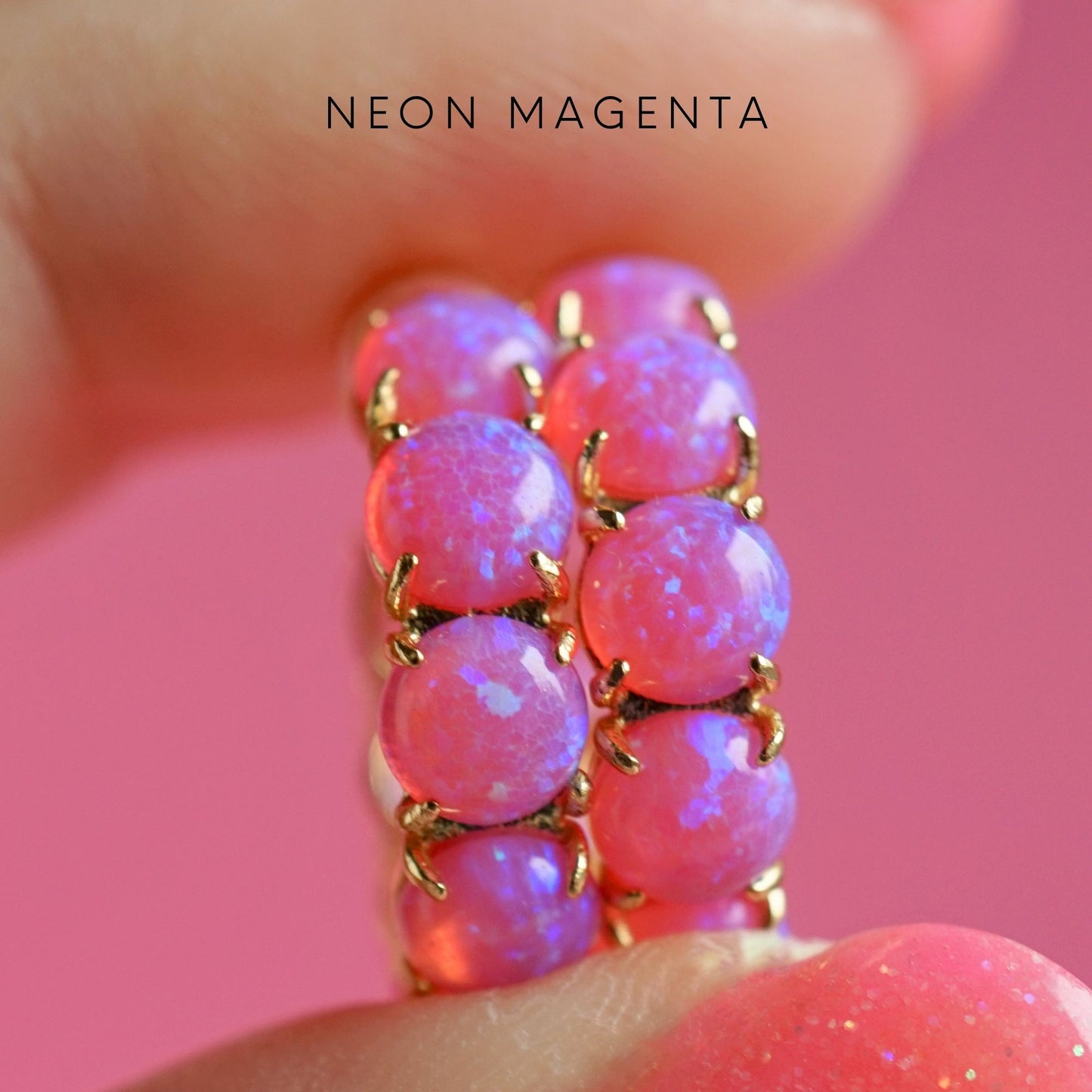 The Pink Lab Opal Hoops