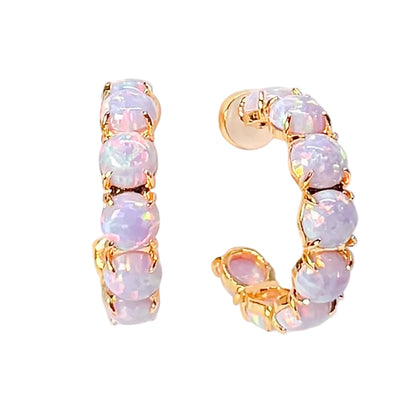 The Purple Opal Hoops