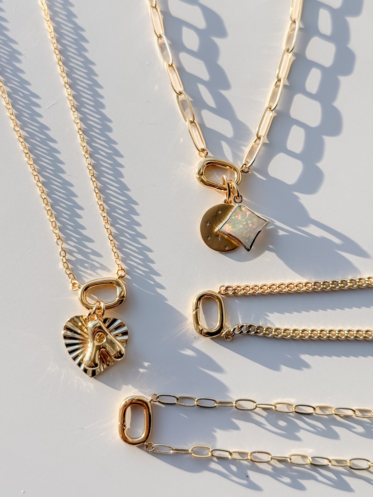 Gold Bubble Letter Charm - Layer It Jewelry