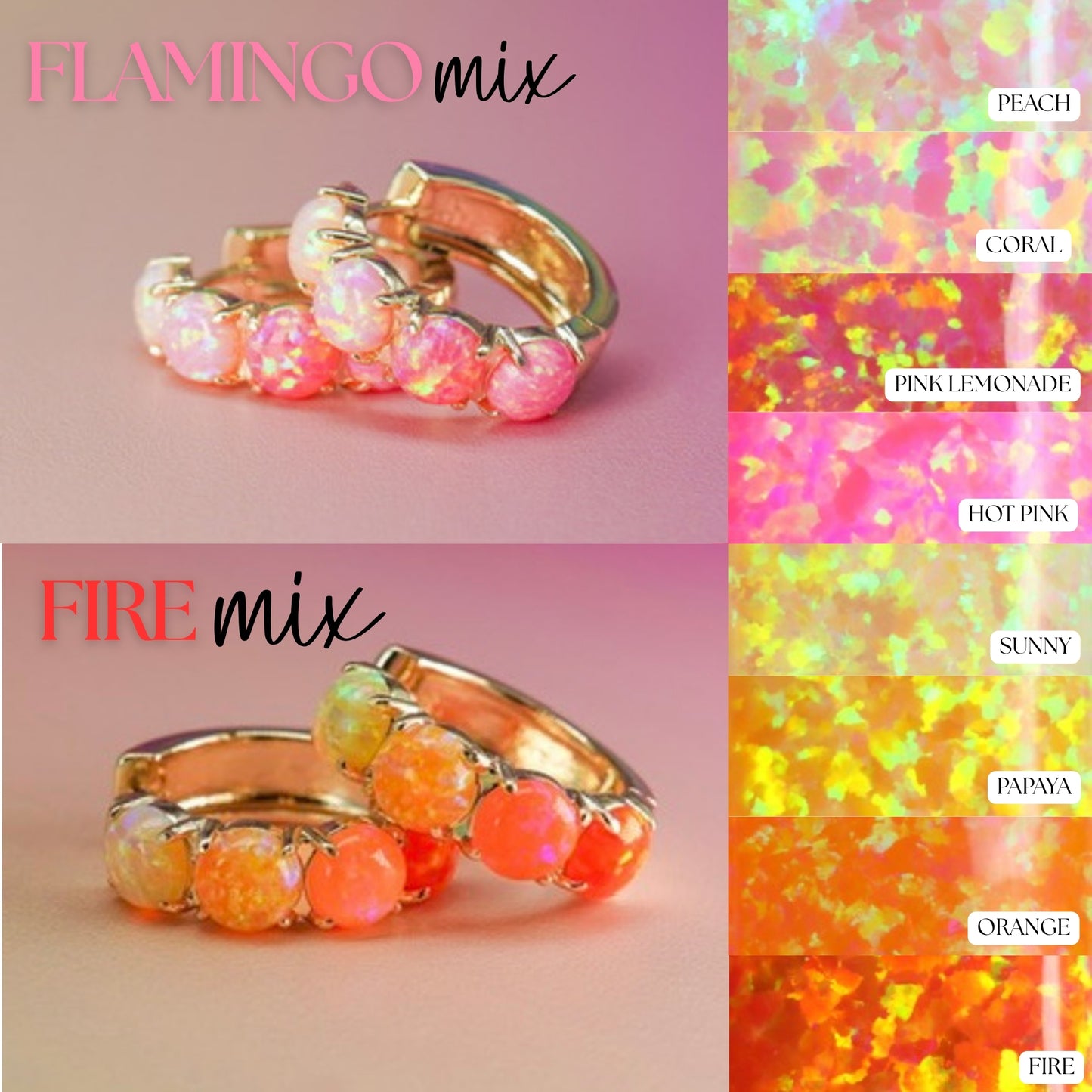 Large Opal Huggies