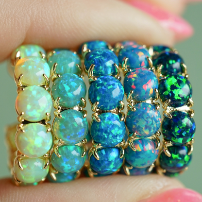 The Green Lab Opal Hoops