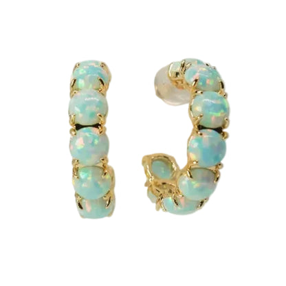 The Blue Opal Hoops