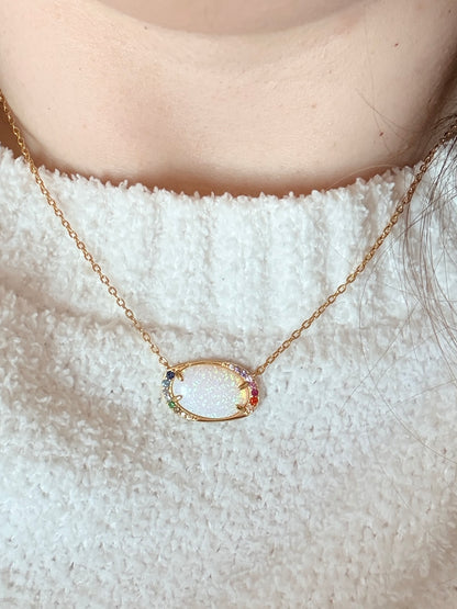 Halo Lab Opal Aurora Necklace - Layer It Jewelry