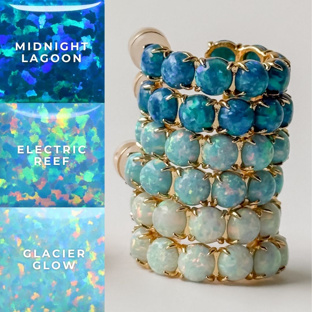 The Opal Hoops - Layer It Jewelry