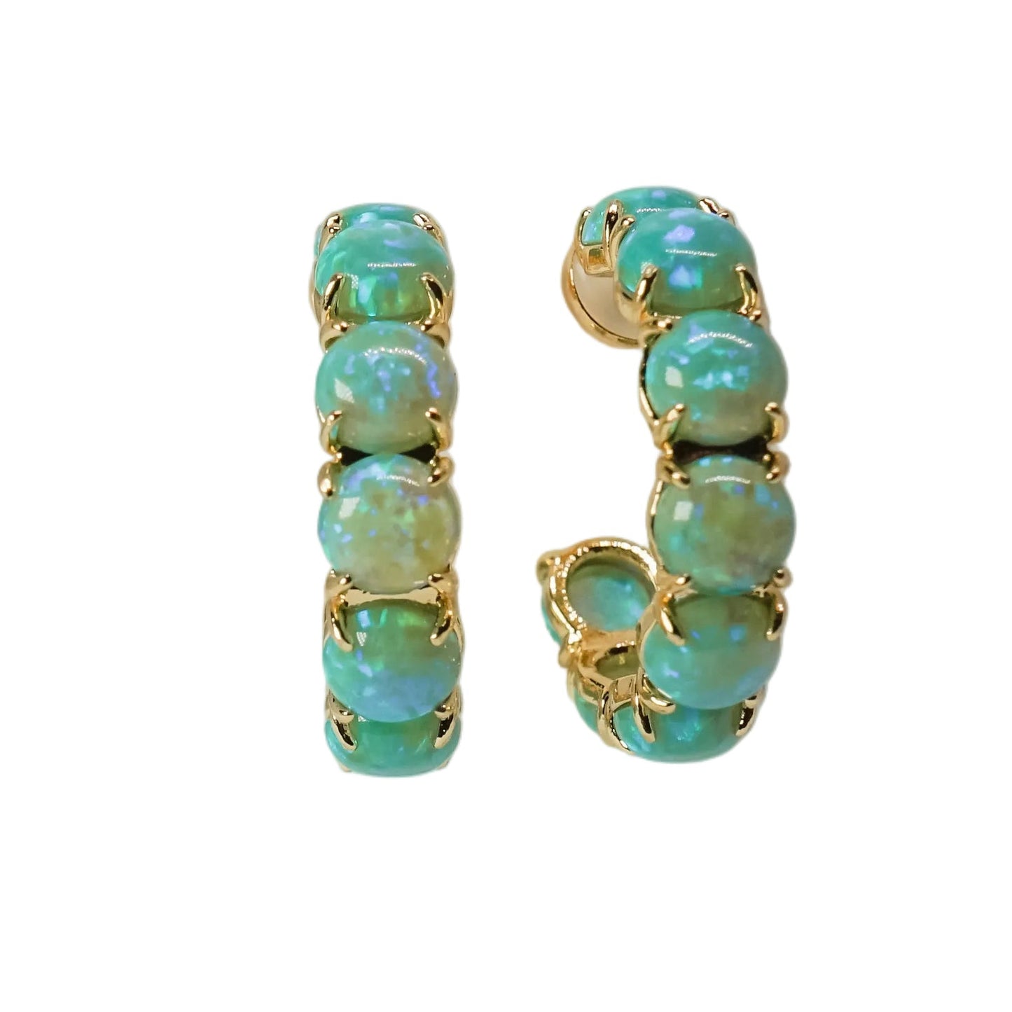 The Green Opal Hoops