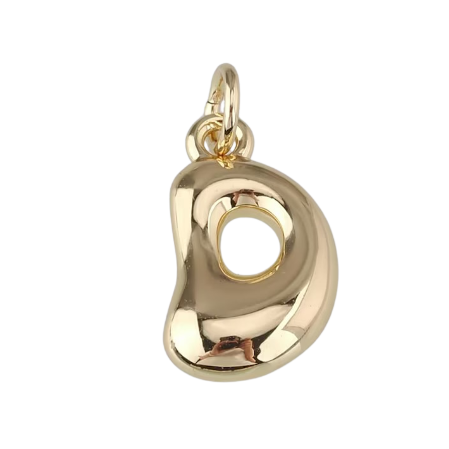 Gold Bubble Letter Charm - Layer It Jewelry