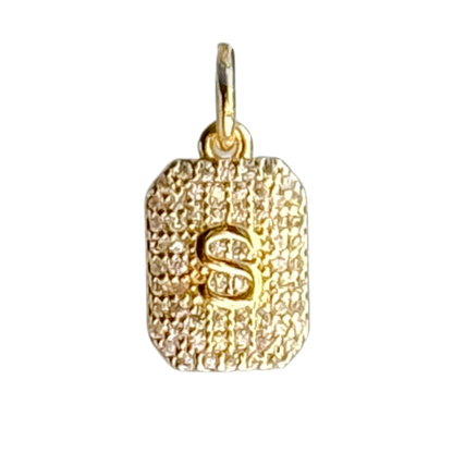 CZ Initial Charm - Layer It Jewelry
