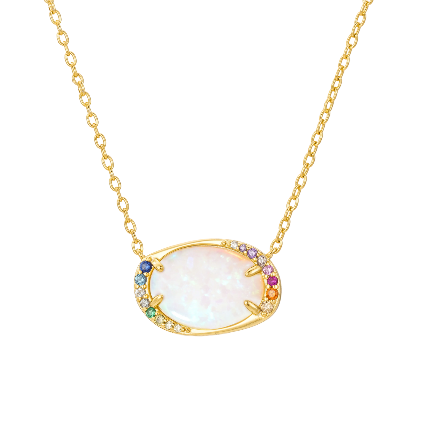 Halo Opal Aurora Necklace