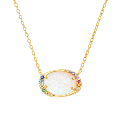Halo Opal Aurora Necklace