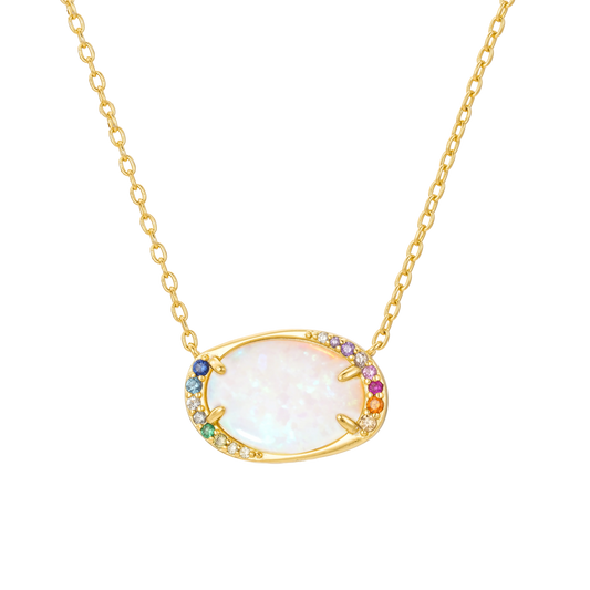 Halo Opal Aurora Necklace