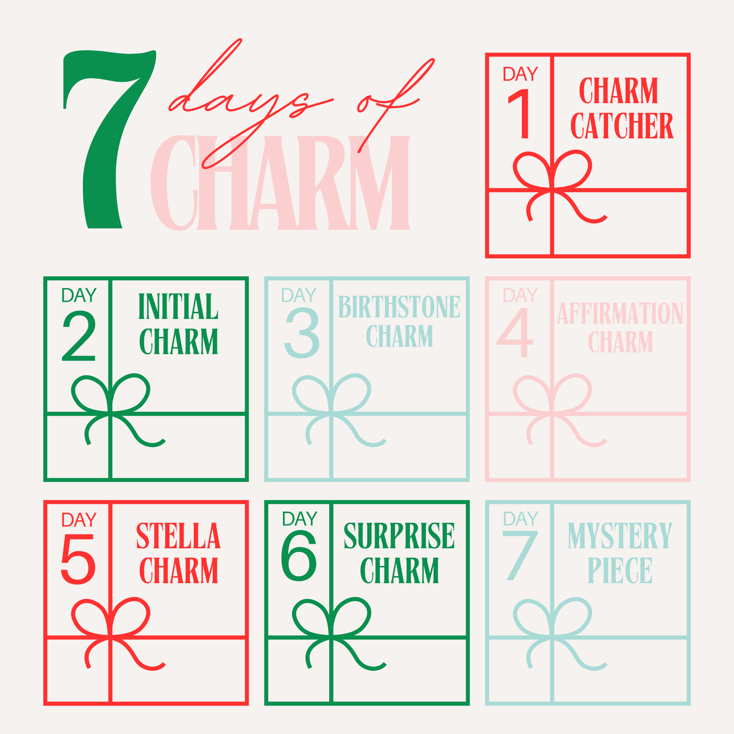 7 Days of Charm — Bespoke Charm Advent Calendar