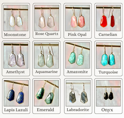 Lightweight Gemstone Lydia Earrings - Layer It Jewelry