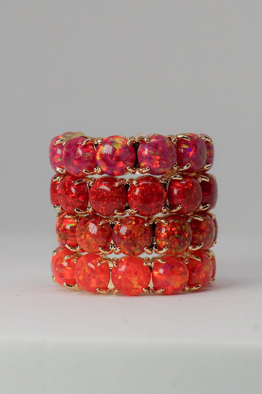 The Red Opal Hoop