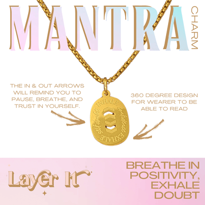 Empowerment Affirmation Necklace ~ Inhale/Exhale - Layer It Jewelry