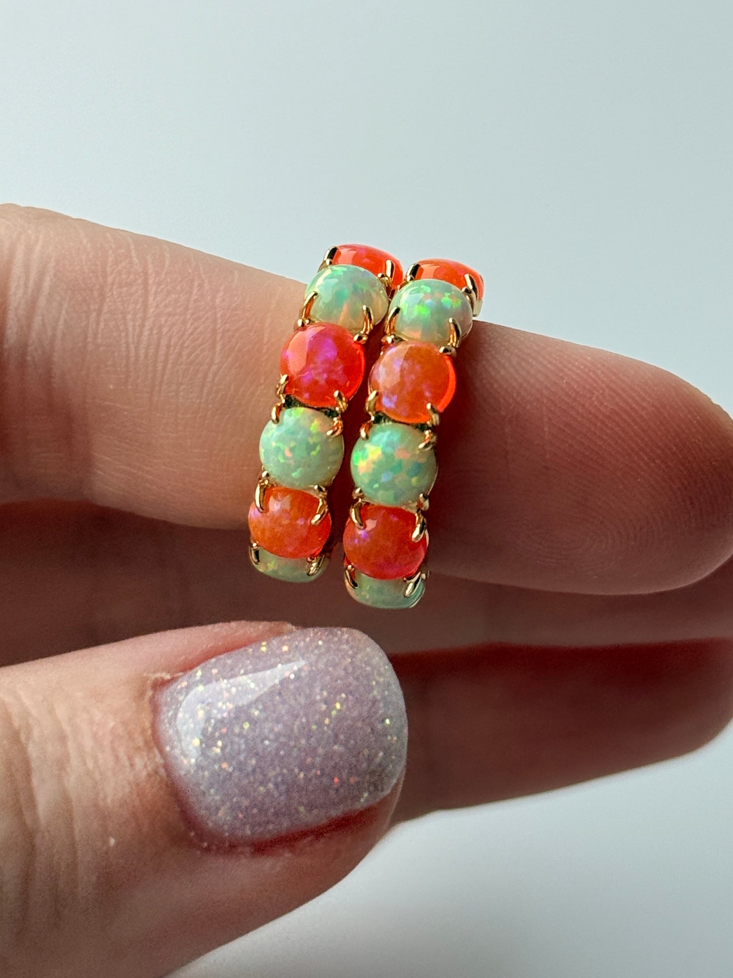 the Era Opal Hoops – Choose Your Era - Layer It Jewelry