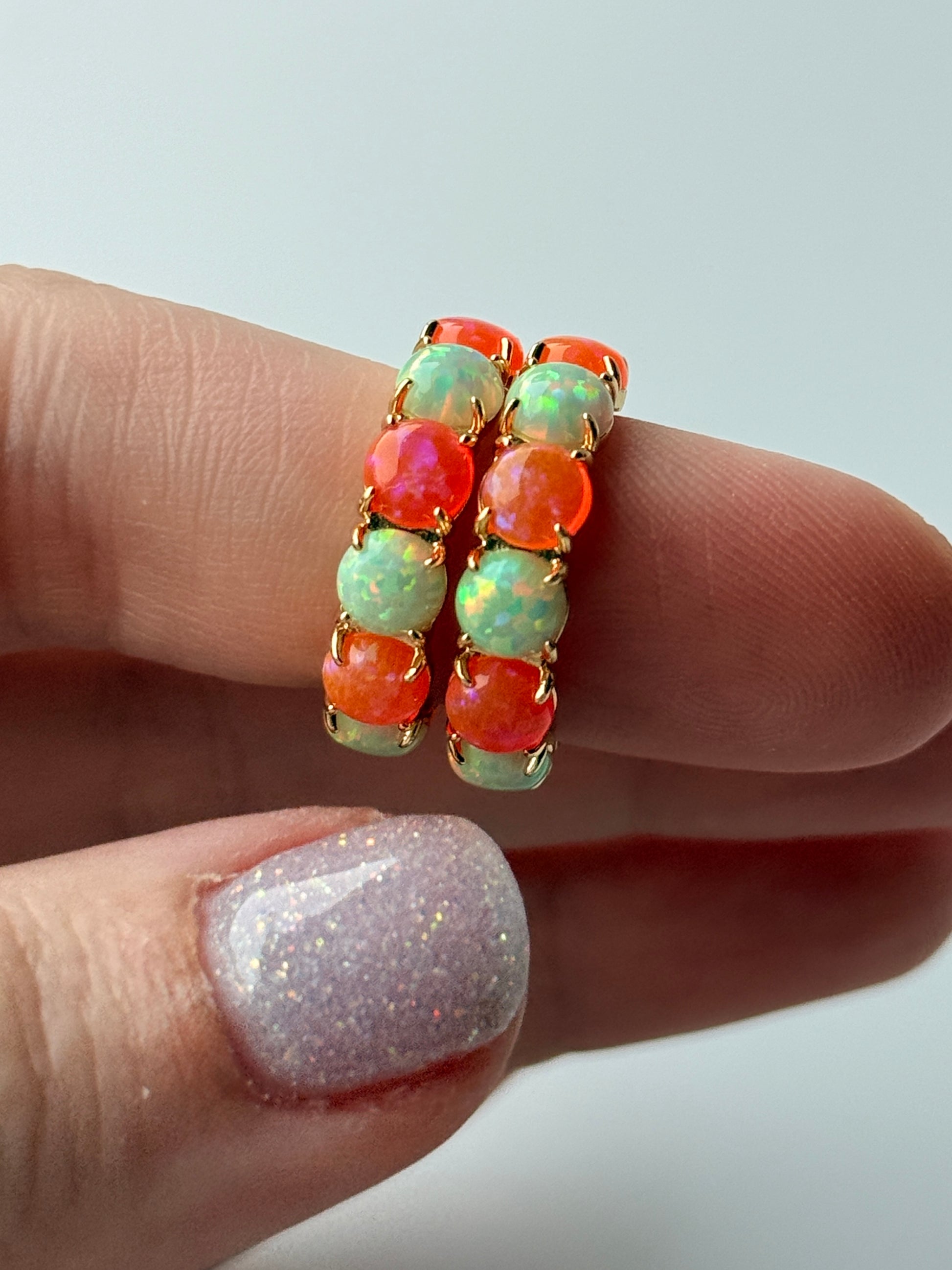 the Era Opal Hoops – Choose Your Era - Layer It Jewelry