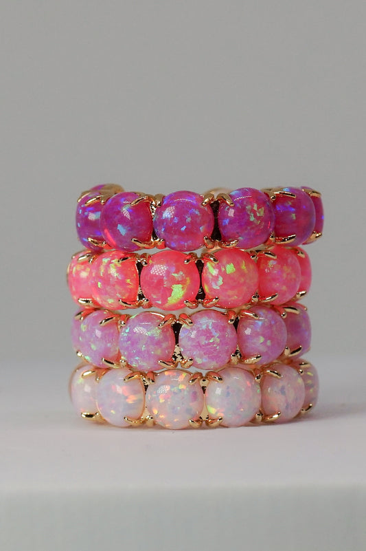 The Pink Opal Hoops