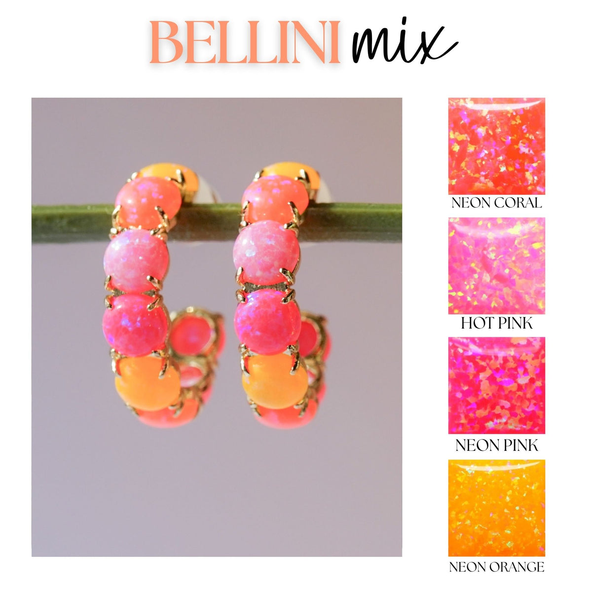 Neon Lab Opal Hoops