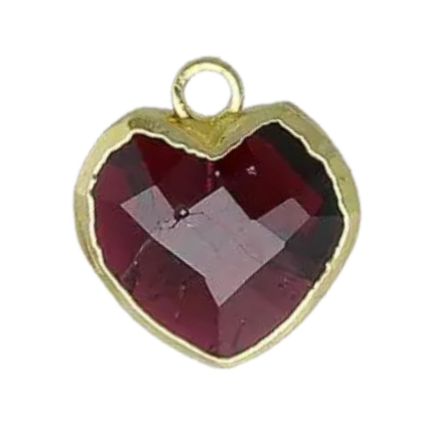 Large Heart - Garnet