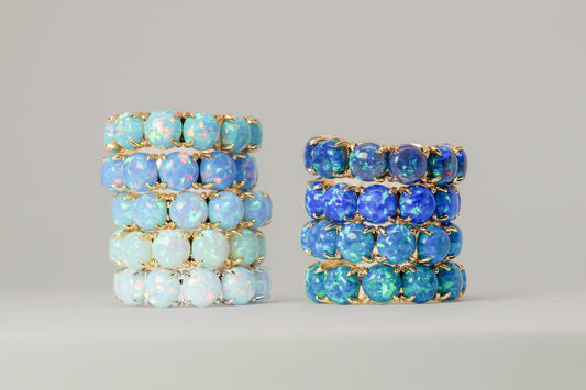 The Blue Opal Hoops
