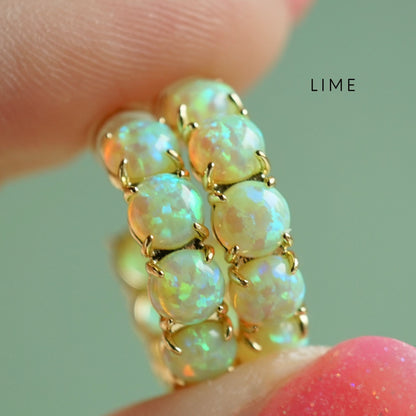 The Green Lab Opal Hoops