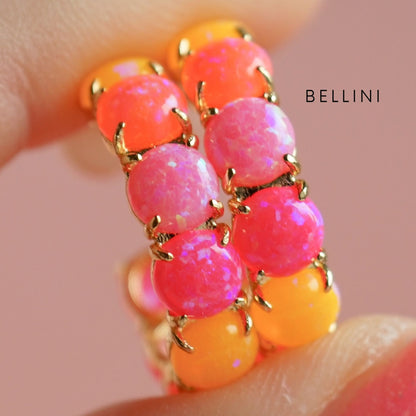 The Yellow & Orange Lab Opal Hoops