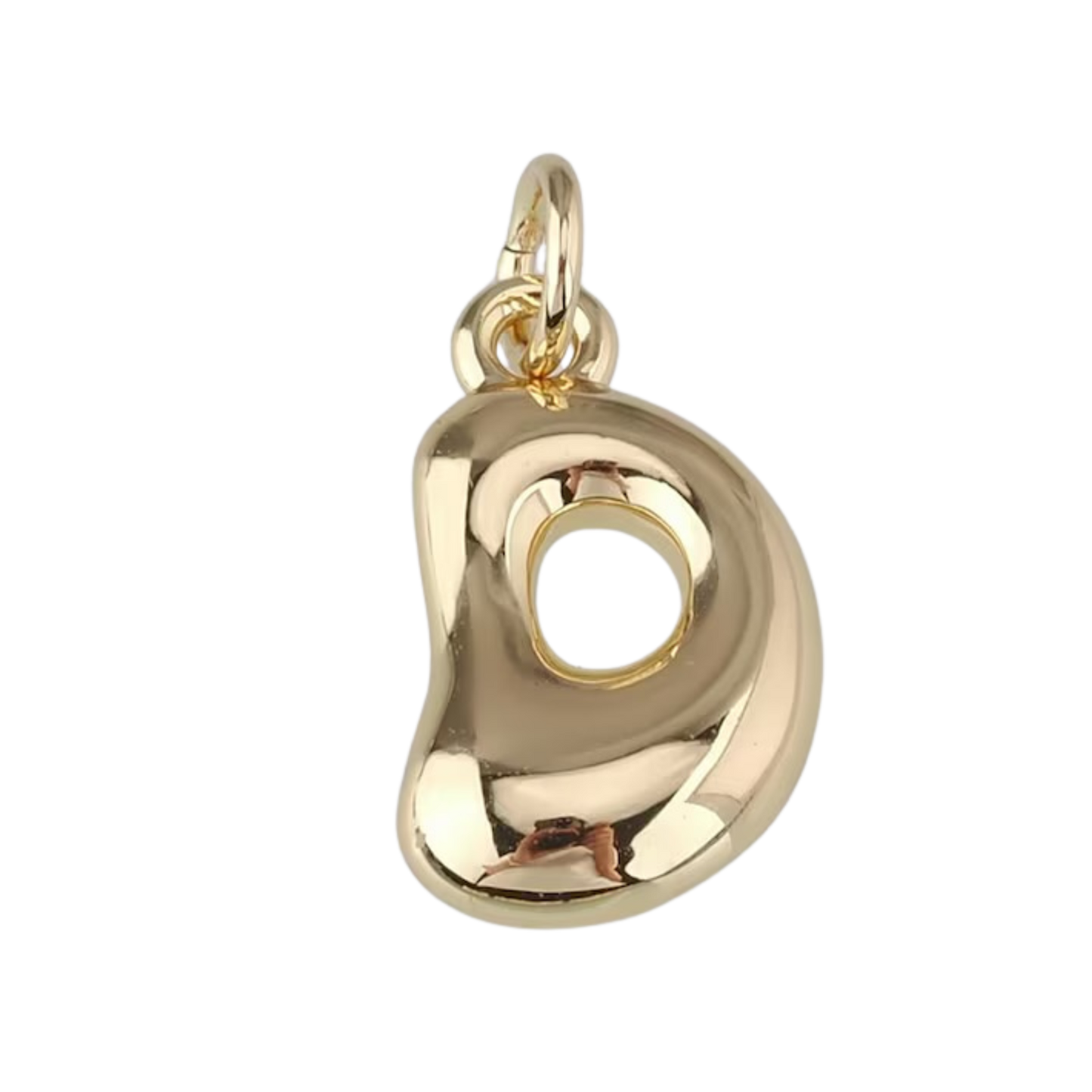 Gold Bubble Letter Charm - Layer It Jewelry