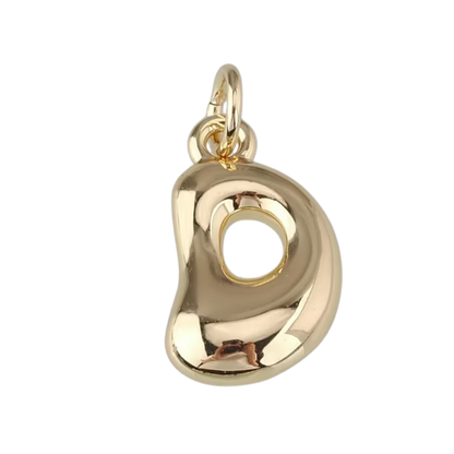Gold Bubble Letter Charm - Layer It Jewelry