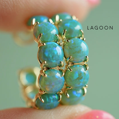 The Green Lab Opal Hoops