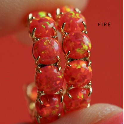 The Red Lab Opal Hoop