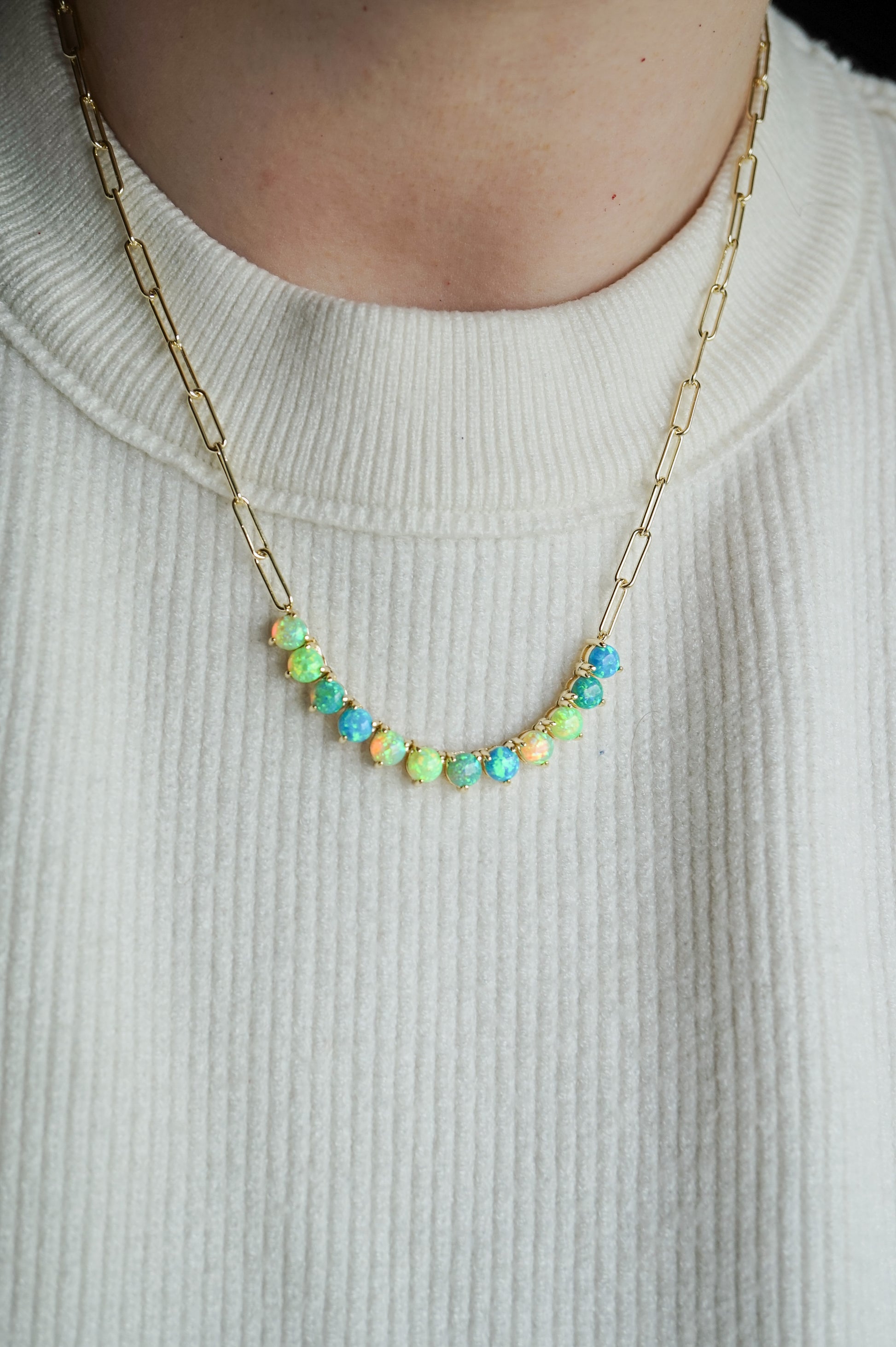 Create Your own Opal Tennis Chain - Layer It Jewelry