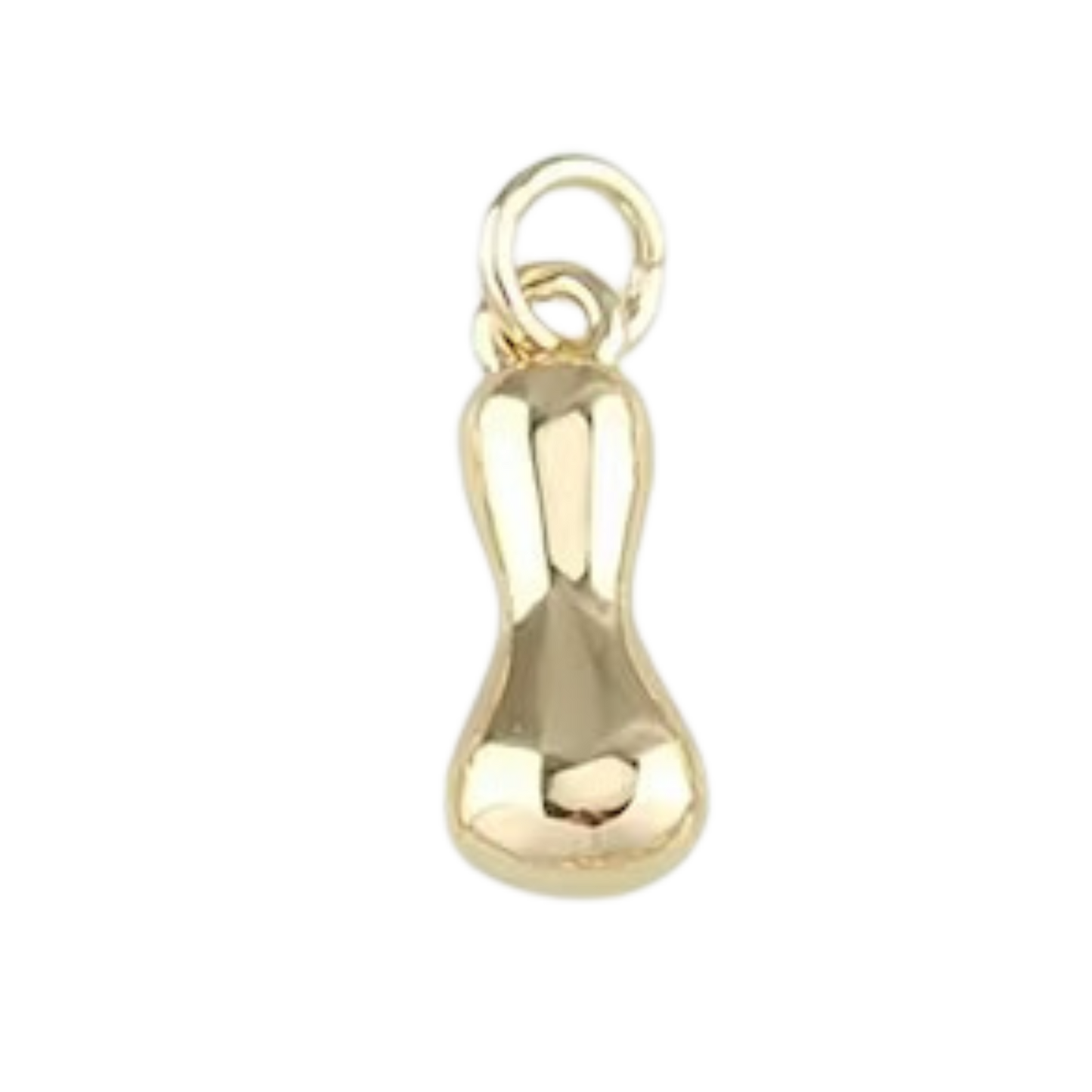 Gold Bubble Letter Charm - Layer It Jewelry