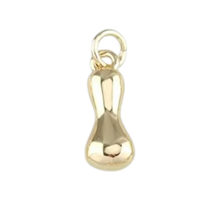 Gold Bubble Letter Charm - Layer It Jewelry