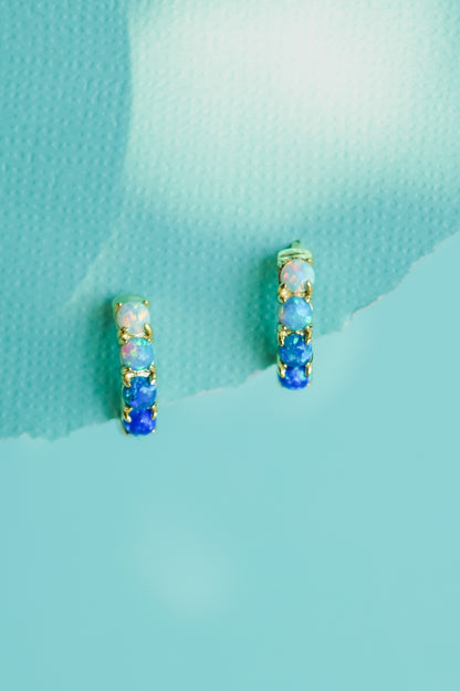 Design Your Own Mini Opal Huggie Earrings