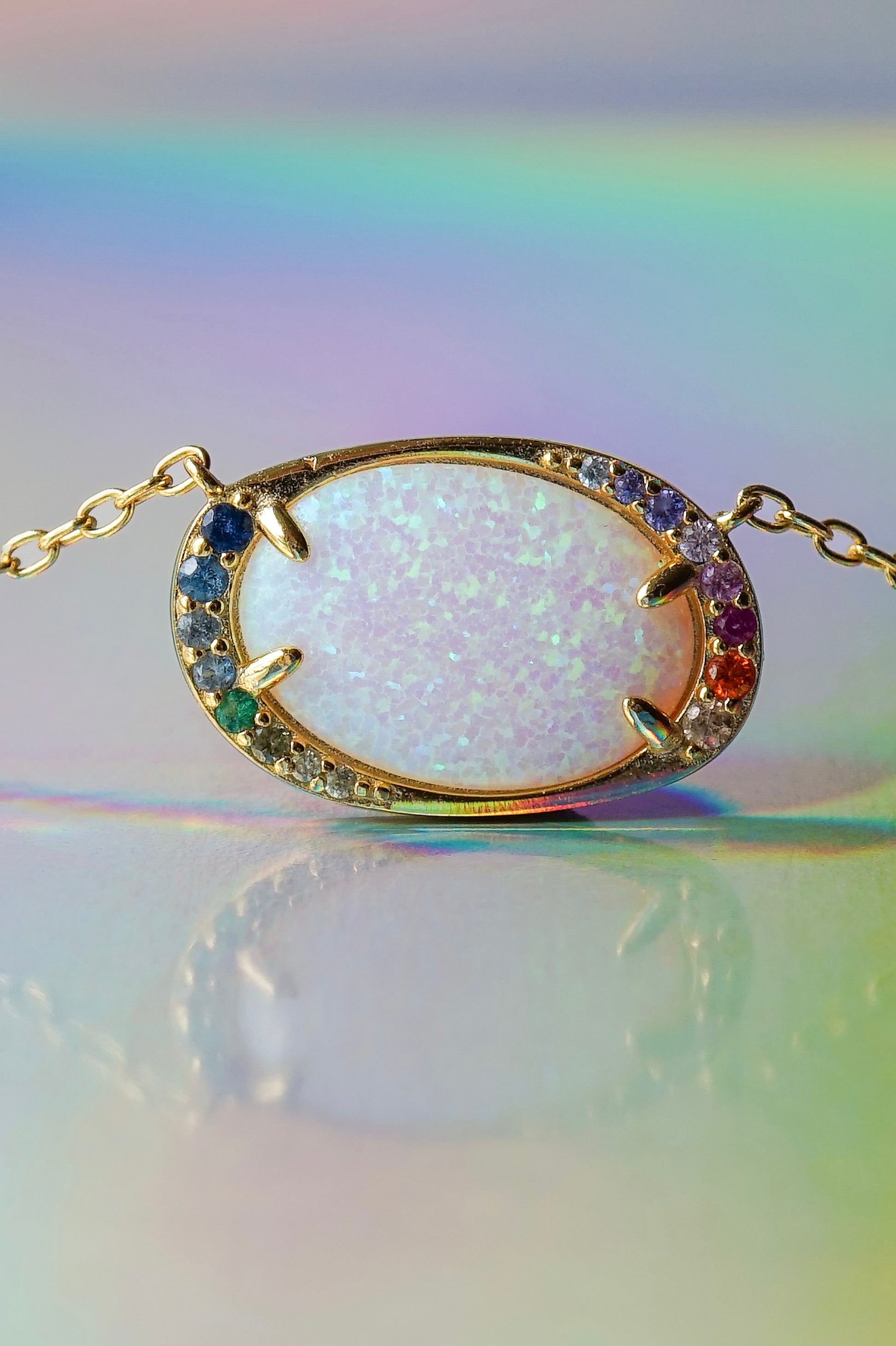 Halo Lab Opal Aurora Necklace - Layer It Jewelry