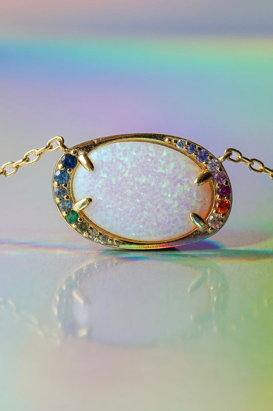 Halo Lab Opal Aurora Necklace - Layer It Jewelry
