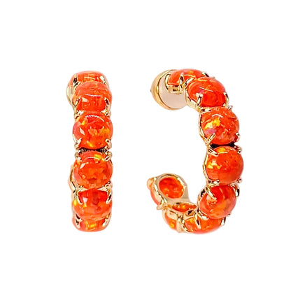 The Red Opal Hoop
