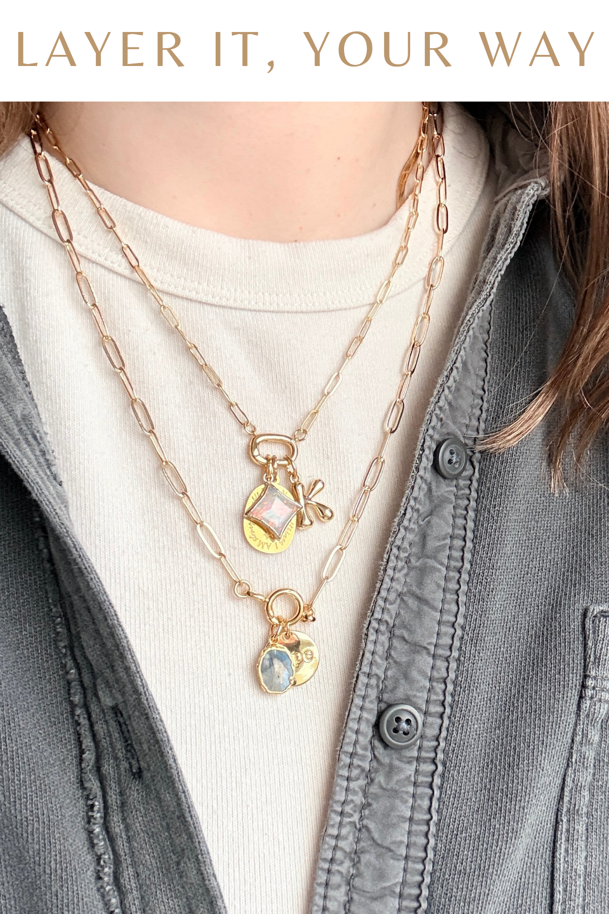 Charm Catcher Necklace – Swappable Charm Jewelry - Layer It Jewelry