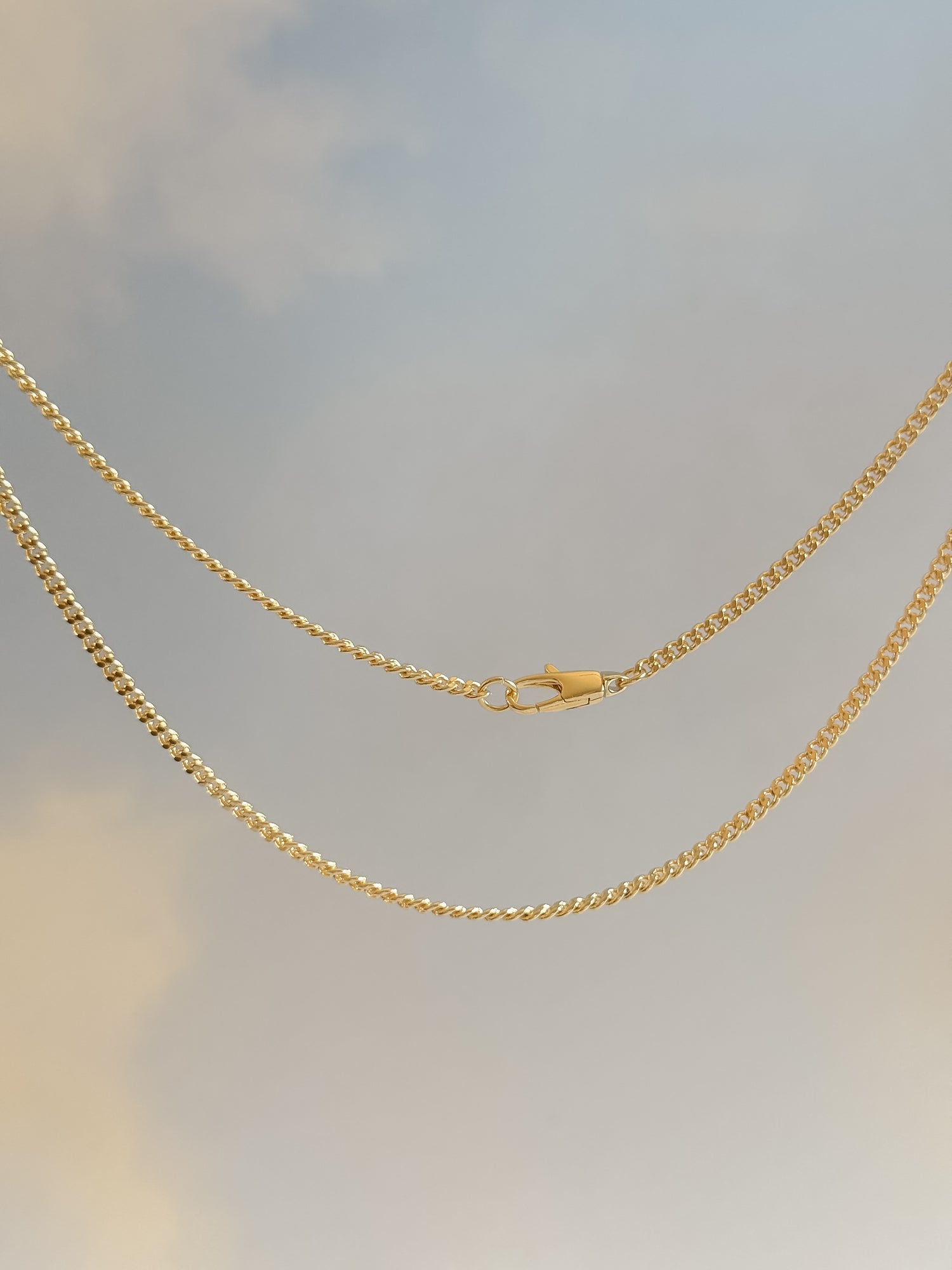 Gold Filled Curb Chain Necklace - Layer It Jewelry