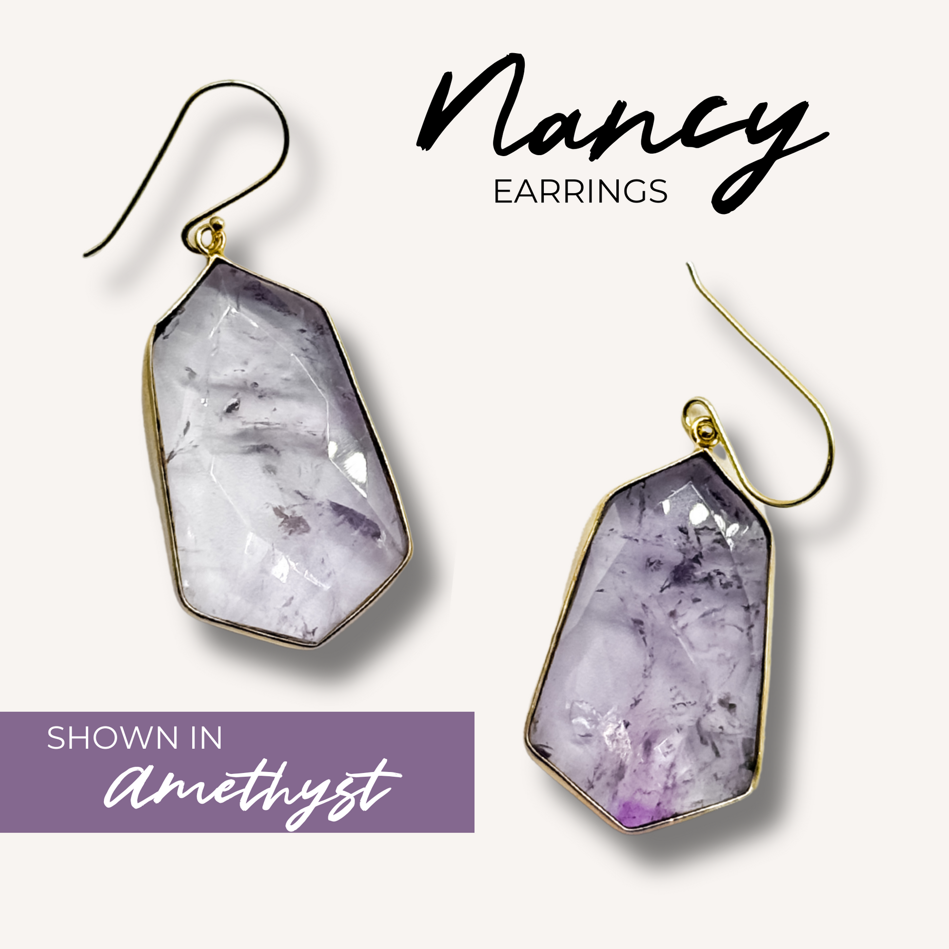Gemstone Nancy Earrings - Layer It Jewelry