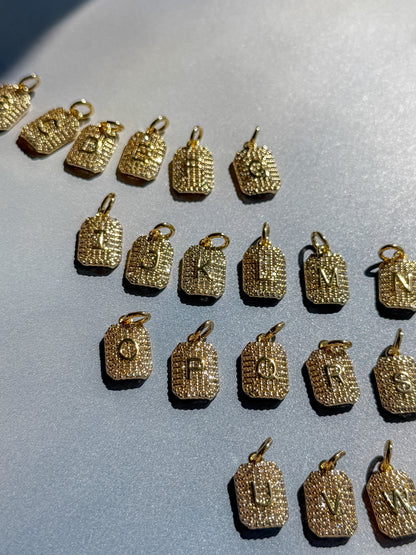 CZ Initial Charm - Layer It Jewelry
