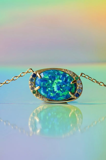 Storm Lab Opal Aurora Necklace - Layer It Jewelry