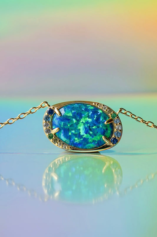 Storm Lab Opal Aurora Necklace - Layer It Jewelry
