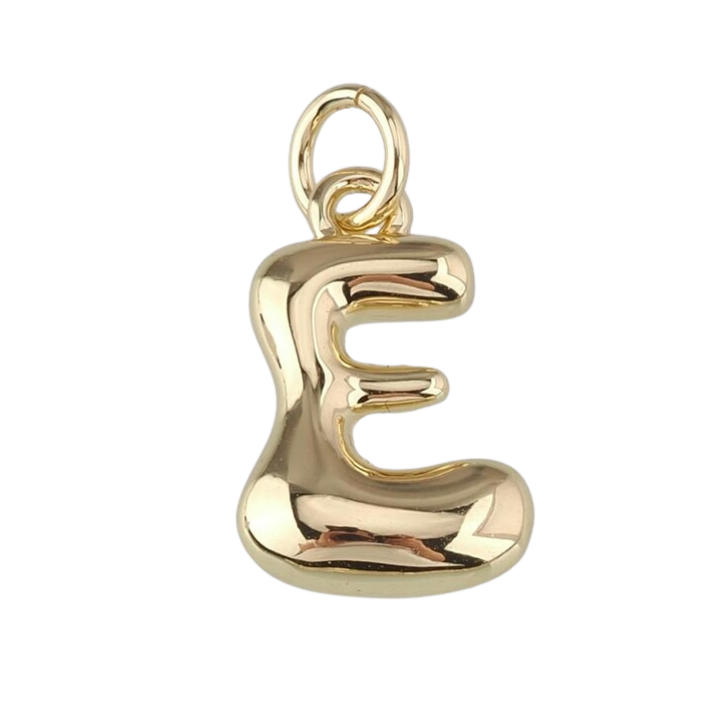 Gold Bubble Letter Charm - Layer It Jewelry