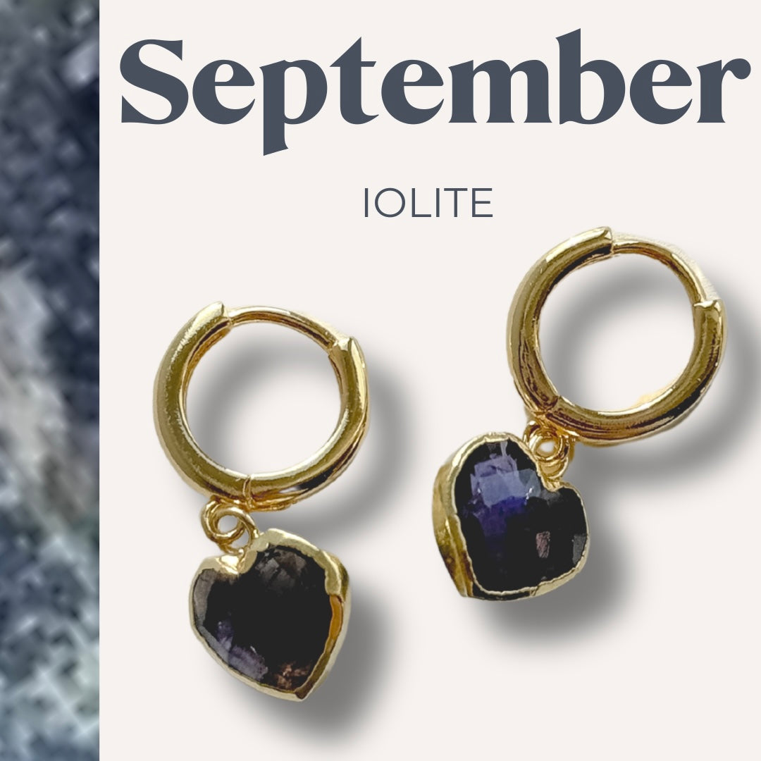 (Test) The Cora Heart Gemstone Huggies - Birthstones - Layer It Jewelry