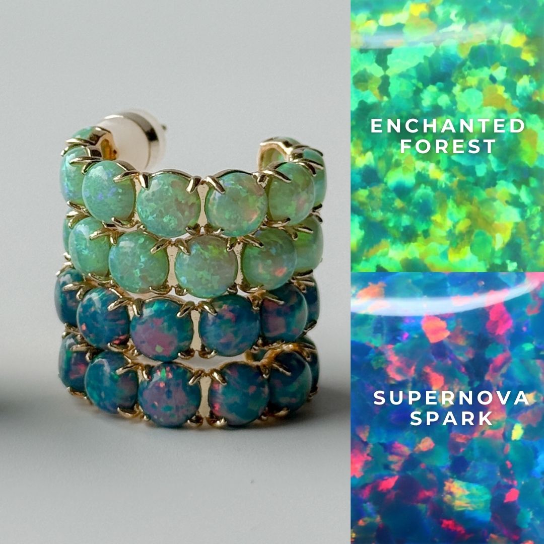 The Opal Hoops - Layer It Jewelry