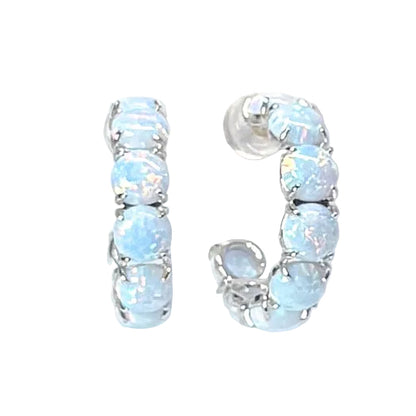 The Blue Opal Hoops