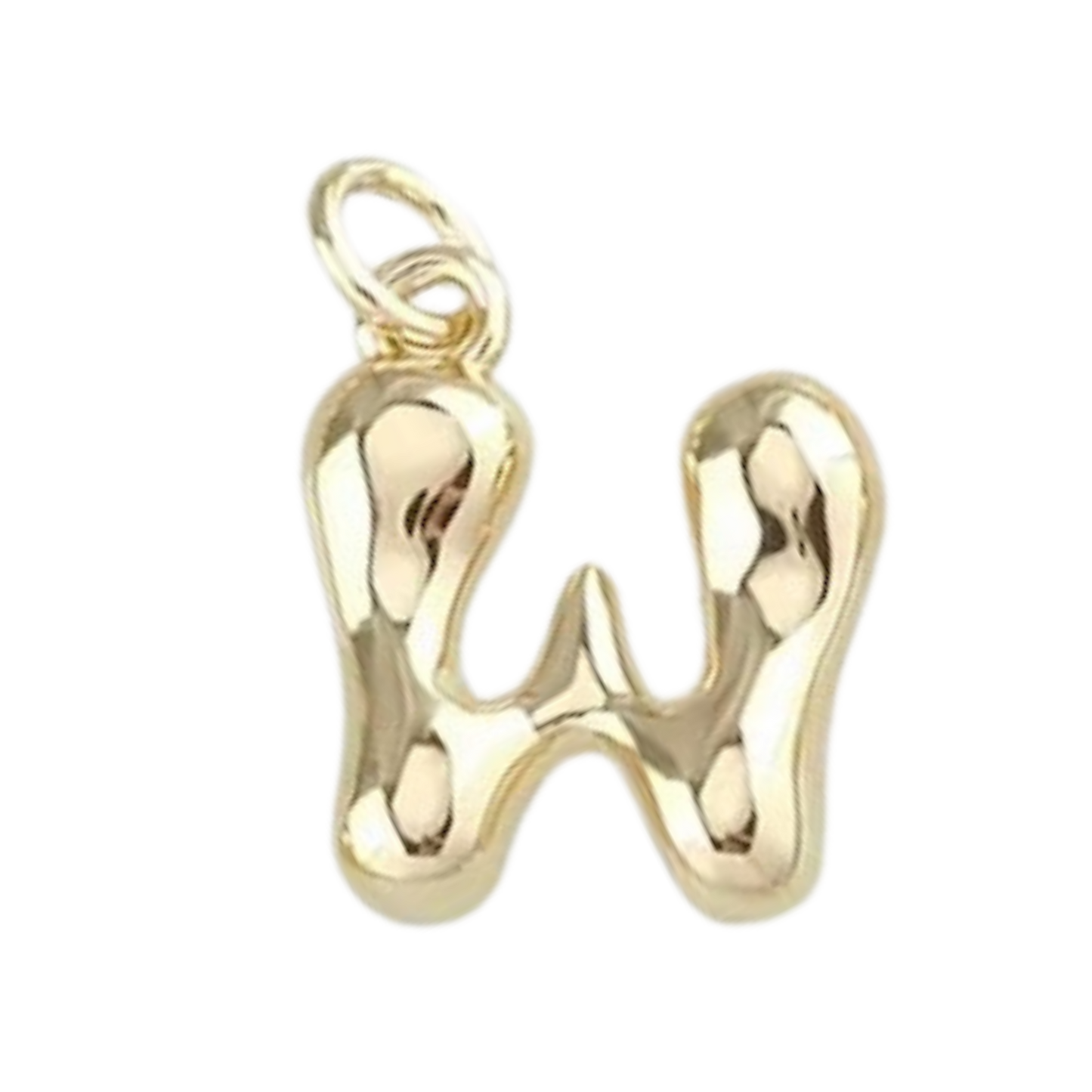 Gold Bubble Letter Charm - Layer It Jewelry